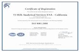 TJ H2b Analytical Services USA - California-iso9001 CERT
