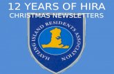 12 years of HIRA Christmas Newsletters