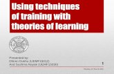 Using techniques of training with theories of learning
