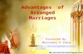 Advantages  of arranged marriages