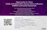 Opportunity for China:  Media and Information Literacy Macro Indicators
