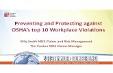 Preventing and Protecting Against OSHA’s Top 10 Workplace Accidents