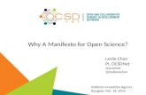 Why a Manifesto for Open Science?
