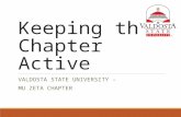 Keeping the Chapter Active - Chapter Ops