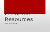 Economic resources (bad)