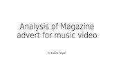 Magazine advert for music video
