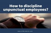 How to discipline unpunctual employees