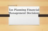Corporate Taxation  financial management decesion