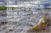 Factor considered for Environment Impact assessment (EIA) in legal procedure for mining project in India from the prospective of Vedanta project.