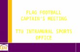 TTU Flag Football Captains' Meeting Presentation