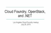 OpenStack and Cloud Foundry for Cloud Native Apps