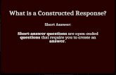 Constructed answer