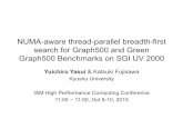 NUMA-aware thread-parallel breadth-first search for Graph500 and Green Graph500 Benchmarks on SGI UV 2000