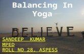 Balancing in yoga