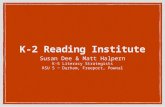 K 2 Reading Institute RSU5