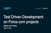 Test Driven Development (TDD) on Force.com projects