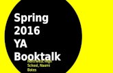 Spring 2016 booktalk