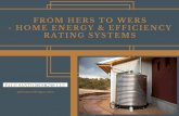 From HERS to WERS - Home Energy & Efficiency Rating Systems