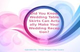 Did you know wedding table skirts can actually make your wedding reception