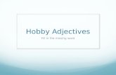 English: Adjectives for Hobbies
