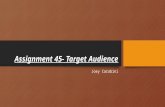 Assignment 45  target audience