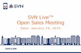 SVN Live™ Open Sales Call 1-19-16