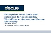 Enterprise Level Tools and solutions for Accessibility - WorldSpace, Amaze and Deque University