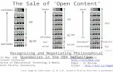The Sale of 'Open Content' - Recognizing & Negotiating the Philosophical Quandaries of the OER Movement