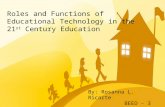 Roles and Functions of Educational Technology in the 21st Century