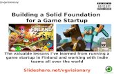 Building a Solid Foundation for a Game Startup