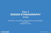 Design Thinking and Innovation course - Day 3 - Design Ethnography