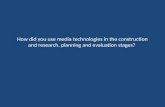 Evaluation Question 4: How did you use media technologies in the construction and research, planning and evaluation stages?