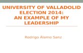 An example of my leadership: University of Valladolid election 2014