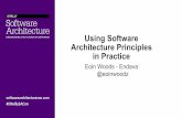 Using Software Architecture Principles in Practice