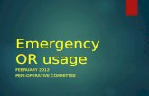Royal Inland Hospital Emergency OR usage (February 2012)