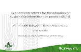 Economic Incentives for the adoption of sustainable intensification practices (SIPs)