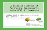 A critical analysis of purchasing arrangements under BPJS in Indonesia