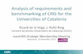 Analysis of requirements and benchmarking of CRIS for the Universities of Catalonia