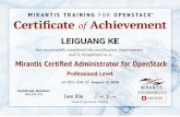 Mirantis Openstack Certification 200-221-376 Leiguang KE