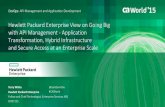 Hewlett Packard Enterprise View on Going Big with API Management - Application Transformation, Hybrid Infrastructure and Secure Access at an Enterprise Scale