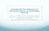 Kmo 2015 - presentation - A study on the influence of national culture on knowledge sharing