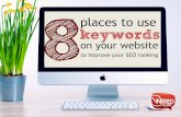 8 Places to use Keywords on Your Website