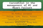 Carvedilol  in the management of mi and heart failure