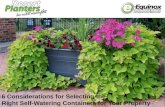 6 Considerations for Selecting the Right Self-Watering Containers for Your Property