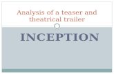 Analysis of a teaser and theatrical trailer