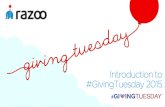 Introduction to #GivingTuesday 2015 with Razoo
