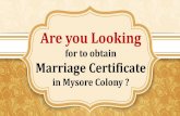 Apply Marriage Certificate online in Mysore Colony , Mumbai. Contact:Pooja Madam 9321006000, 02267706000, 67706001, 67706002