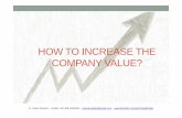 How to increase the company value