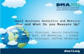 Small Business Analytics and Metrics: How and What Do you Measure Up?
