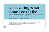 Discovering What Good Looks Like with Clean Language, Agendashift and Cynefin